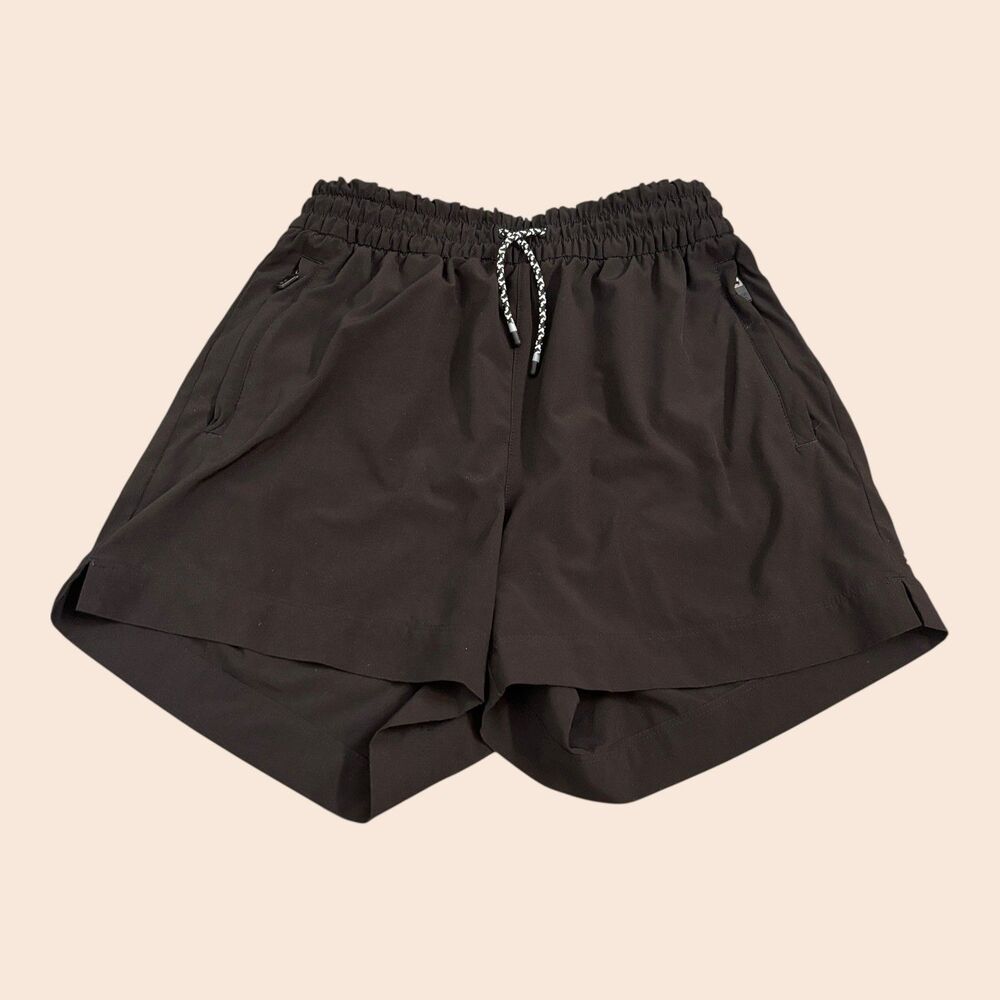 Athleta Run Shorts Girls XL Black Sporty Gym Athletic Drawstring Elastic Waist